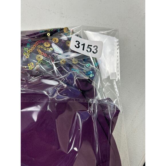 Weissman Dance Costume Adult Small Purple Plum Bling Asymmetrical Style 7648‎ - Picture 13 of 13